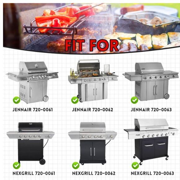 15 13/16" Grill Burner Replacement for Jennair 720-0061 720-0062 720-0063, 4PCS - Picture 3 of 6